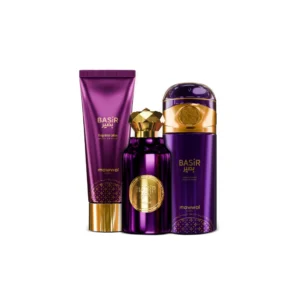 Kit Basir Mawwal Arabia Femenino: perfume, loción corporal y spray